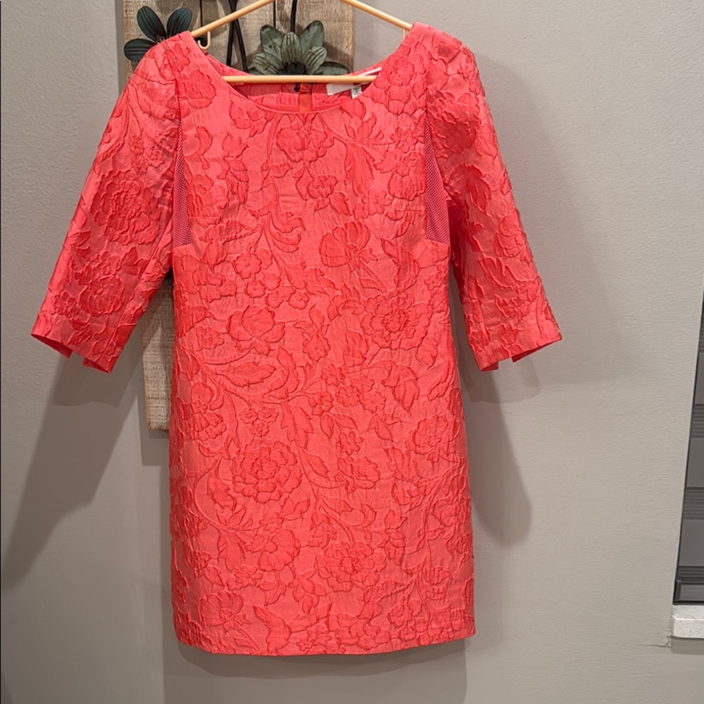 Tracy Reese Elegant Coral Lace Dress size 2 pre owned